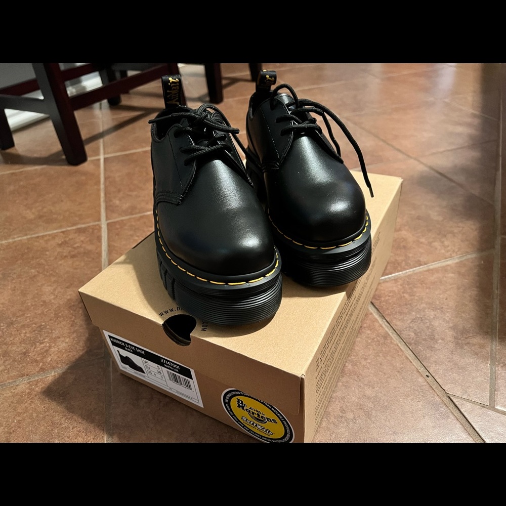 Dr. Martens Audrick Nappa Leather Plarform Shoes